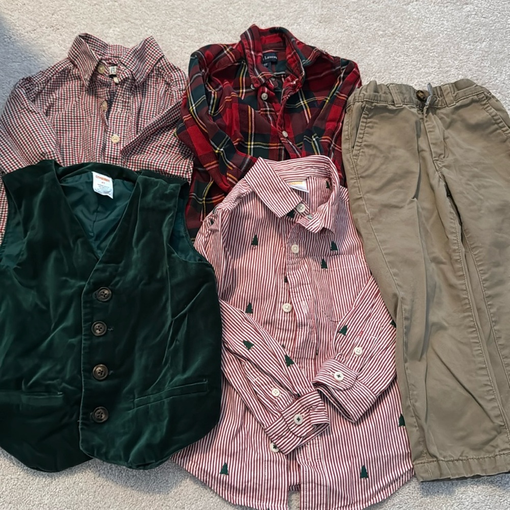 4T Christmas outfits boy